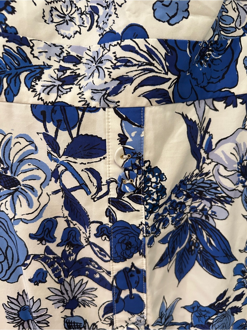 Cara Cara Flower Grid Blue Belvedere Dress - Picture 12 of 16